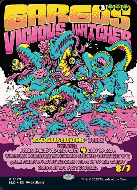 Gargos, Vicious Watcher, Magic card SLD 1329 — Secret Lair Drop set