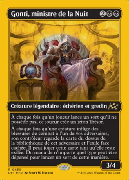 Gonti, ministre de la Nuit, carte Magic DFT 450 — extension Aetherdrift