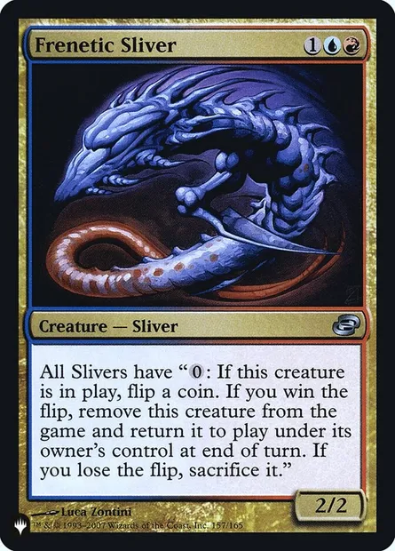Frenetic Sliver, Magic card PLST PLC-157 — The List set