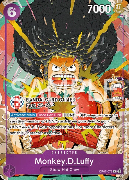 Monkey D. Luffy, carte One Piece OP07-073 — extension 500 YEARS IN THE FUTURE