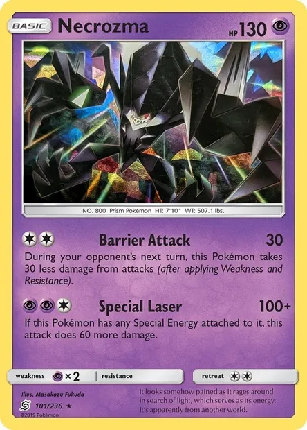 Necrozma, carte Pokémon TDX 101 — extension Theme Deck & Blisters Exclusives
