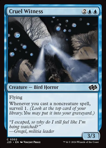 Cruel Witness, Magic card J25 302 — Foundations Jumpstart set