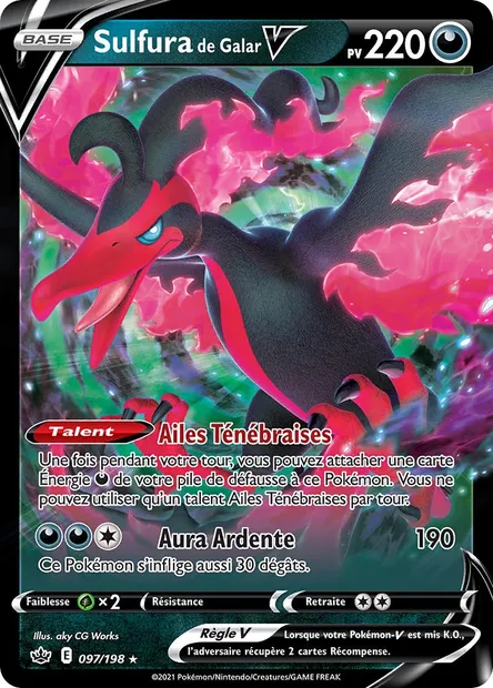 Sulfura de Galar V, carte Pokémon CRE 97 — extension Règne de Glace