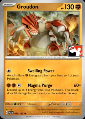 Groudon, Pokémon card PPS 093-3 — Play! Pokémon Prize Pack Series set