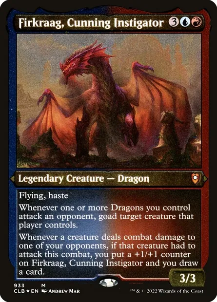 Firkraag, instigateur rusé, carte Magic CLB 933 — extension Commander Légendes : la bataille de la Porte de Baldur