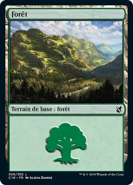 Forêt, carte Magic C19 300 — extension Commander 2019
