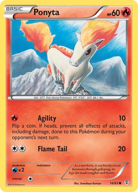 Ponyta, Pokémon card GEN 14 — Generations set