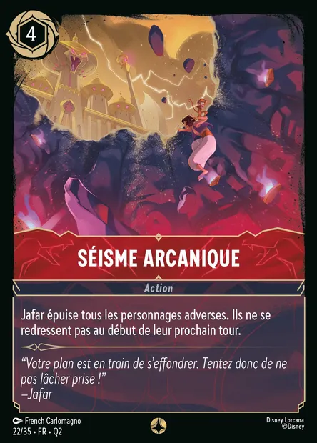 Séisme arcanique, carte Disney Lorcana Q2-022 — extension Quête des Illumineurs: Vol au palais