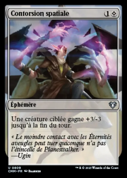 Contorsion spatiale, carte Magic CMM 809 — extension Commander Masters