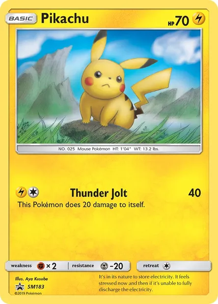 Pikachu, Pokémon card SM 183 — SM Black Star Promos set