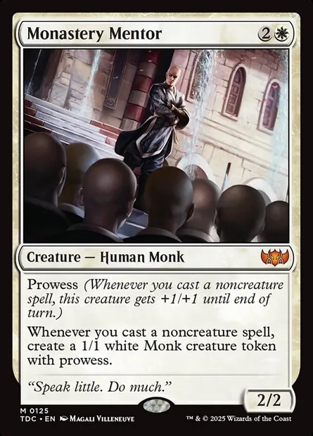 Monastery Mentor, Magic card TDC 125 — Tarkir: Dragonstorm Commander set