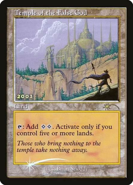 Temple de la fausse divinité, carte Magic P30A 11 — extension 30th Anniversary Play Promos