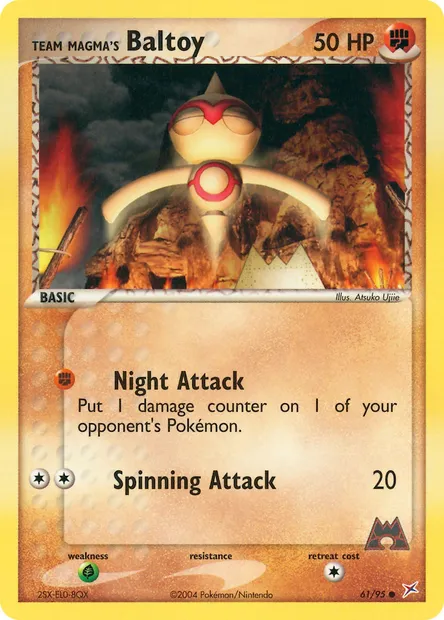 Team Magma's Baltoy, Pokémon card MA 61 — Team Magma vs Team Aqua set