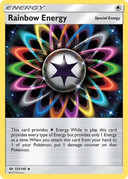 Rainbow Energy, Pokémon card SUM 137 — Sun & Moon set