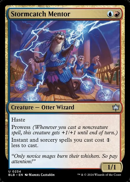 Stormcatch Mentor, Magic card BLB 234 — Bloomburrow set