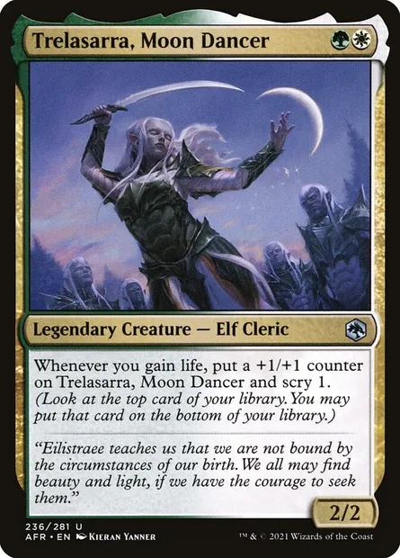 Trelasarra, Moon Dancer, Magic card AFR 236 — Adventures in the Forgotten Realms set