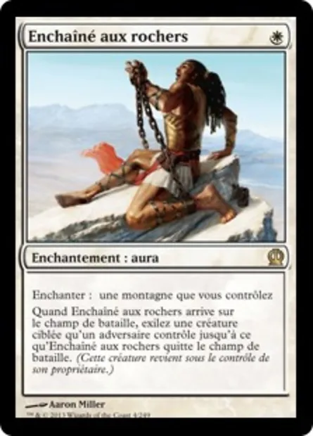 Enchaîné aux rochers, carte Magic THS 4 — extension Theros