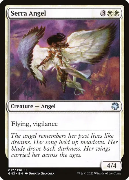Serra Angel, Magic card GN3 17 — Game Night: Free-for-All set
