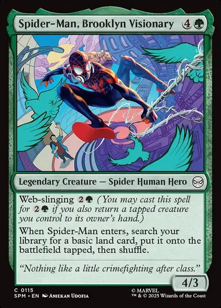 Spider-Man, Brooklyn Visionary, Magic card SPM 115 — Marvel's Spider-Man set