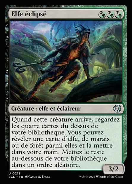 Elfe éclipsé, carte Magic ECL 218 — extension Lorwyn Eclipsed