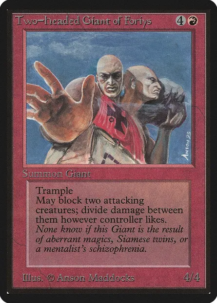 Two-Headed Giant of Foriys, carte Magic LEB 180 — extension Limited Edition Beta
