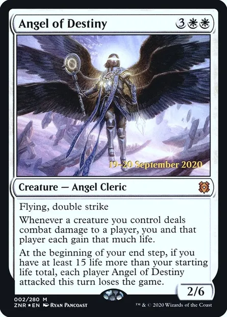 Ange de la Destinée, carte Magic PZNR 2s — extension Zendikar Rising Promos