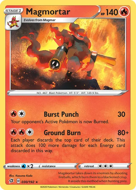 Magmortar, Pokémon card RCL 30 — Rebel Clash set