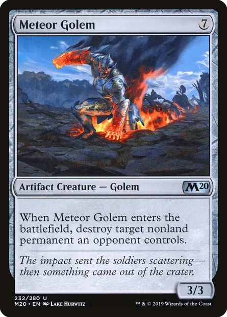 Meteor Golem, Magic card M20 232 — Core Set 2020 set