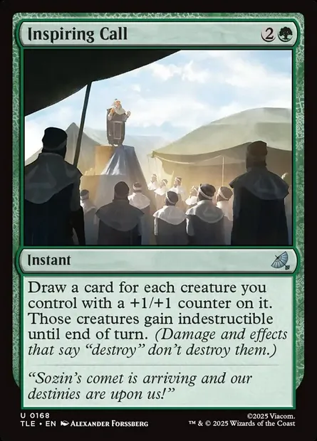 Inspiring Call, Magic card TLE 168 — Avatar: The Last Airbender Eternal set