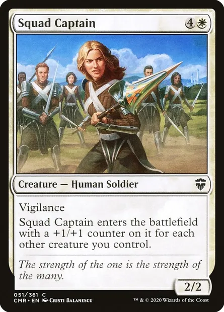 Squad Captain, Magic card CMR 51 — Commander Legends set