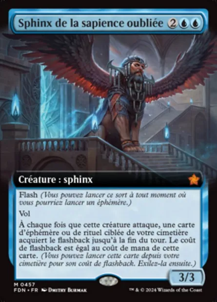Sphinx de la sapience oubliée, carte Magic FDN 457 — extension Foundations