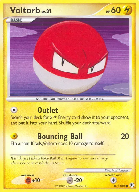 Voltorbe, carte Pokémon SF 81 — extension Tempête