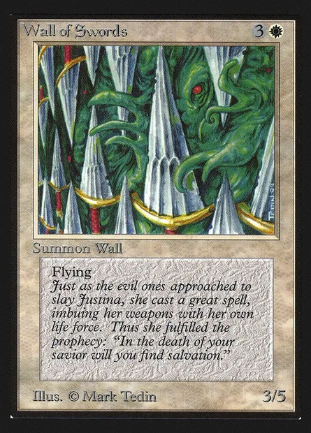Mur d'épées, carte Magic CED 43 — extension Collectors' Edition