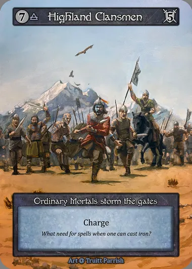 Highland Clansmen, Sorcery card ALP 081 — Alpha set