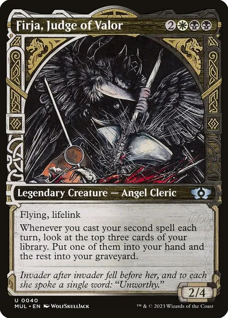 Firja, Judge of Valor, Magic card MUL 40 — Multiverse Legends set