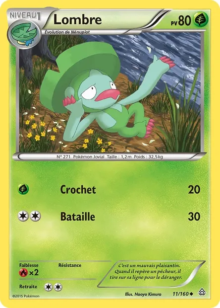 Lombre, carte Pokémon PRC 11 — extension Primo-Choc