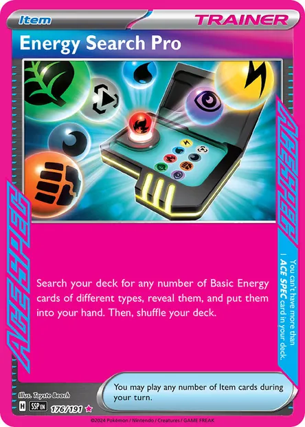 Energy Search Pro, Pokémon card SSP 176 — Surging Sparks set