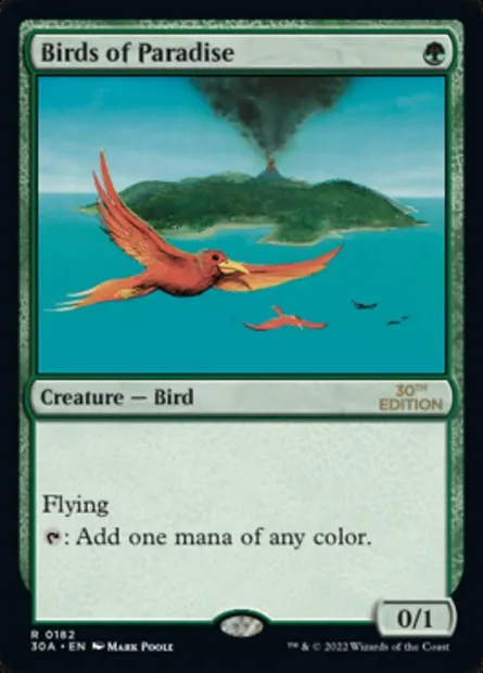 Oiseaux de paradis, carte Magic 30A 182 — extension 30th Anniversary Edition