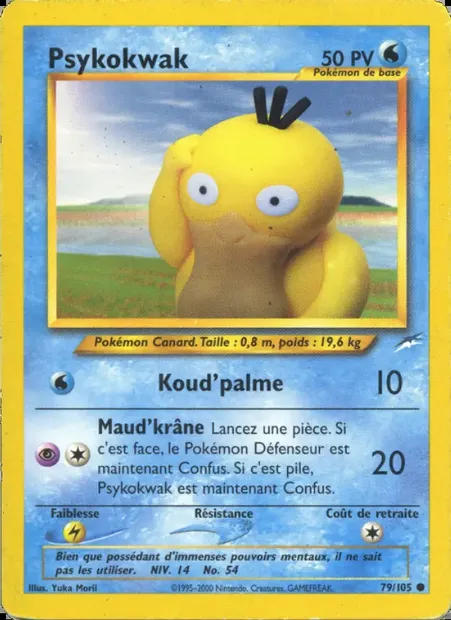 Psykokwak, carte Pokémon NDE 79 — extension Neo Destiny