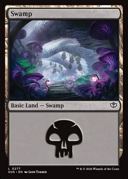 Swamp, Magic card SOS 277 — Secrets of Strixhaven set