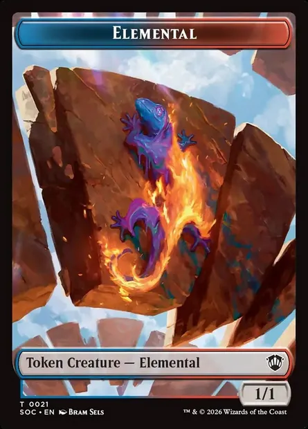 Elemental, Magic card TSOC 21 — Secrets of Strixhaven Commander Tokens set