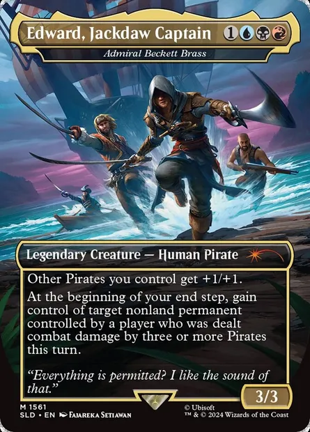 Amirale Beckett Hardiesce, carte Magic SLD 1561 — extension Secret Lair Drop