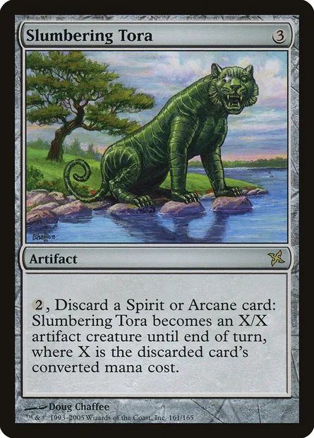 Tora endormi, carte Magic BOK 161 — extension Traîtres de Kamigawa