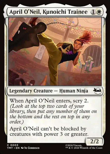 April O'Neil, Kunoichi Trainee, Magic card TMT 3 — Teenage Mutant Ninja Turtles set