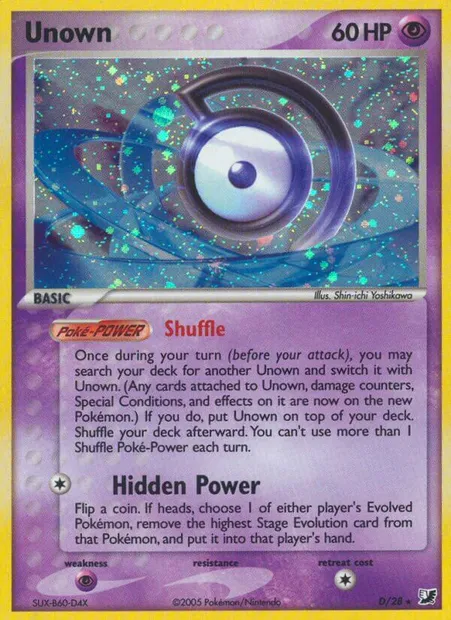 Zarbi, carte Pokémon EXU D — extension EX Forces Cachées Collection Zarbi