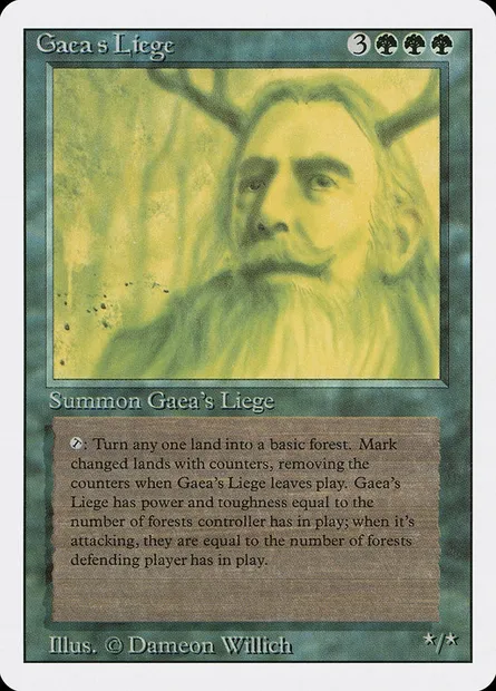 Gaea's Liege, Magic card 3ED 198 — Revised Edition set