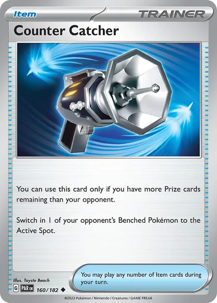 Counter Catcher, Pokémon card PAR 160 — Paradox Rift set