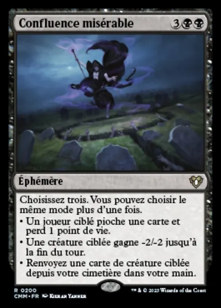Confluence misérable, carte Magic CMM 200 — extension Commander Masters
