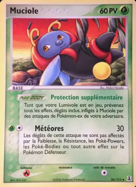 Muciole, carte Pokémon DS 56 — extension EX Espèces Delta