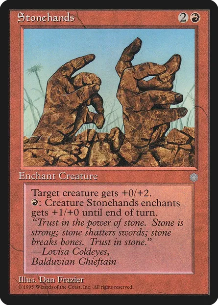 Mains de pierre, carte Magic ICE 219 — extension Ere Glaciaire